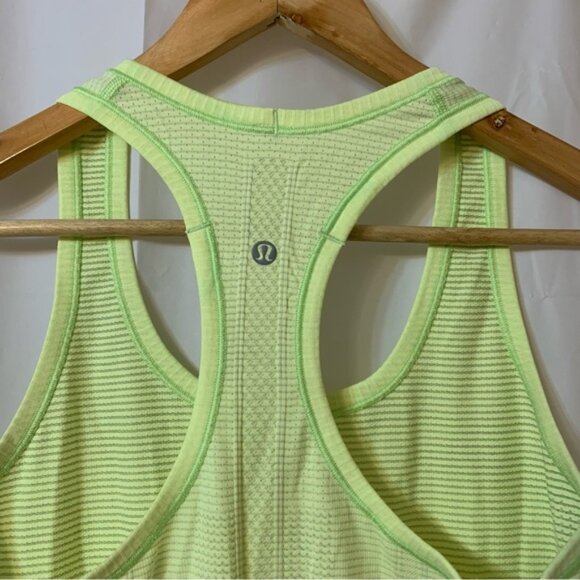 Lululemon Swiftly Tech Tank Green Yellow Size 6 - Picture 3 of 5